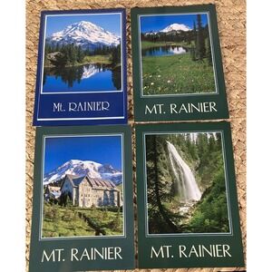 Vintage 80s Mt. Rainer Postcards 4x6 Lot 4 Collectible Souvenir Travel Decor
